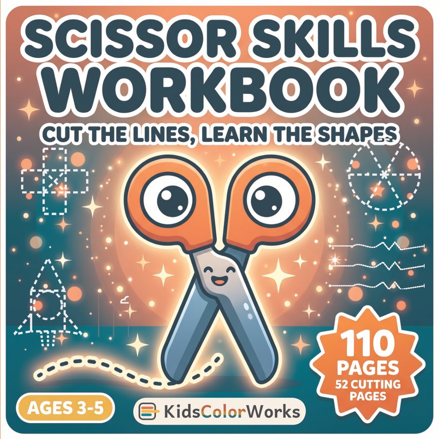 Scissor Skills Workbook for Kids Ages 3–5 — front cover