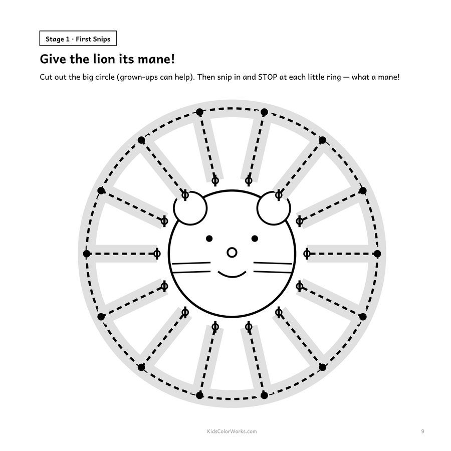 Scissor Skills Workbook for Kids Ages 3–5 — inside page 1