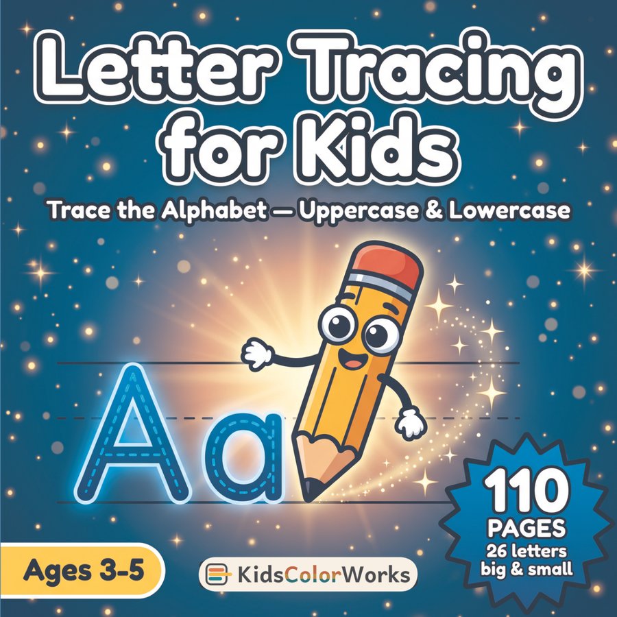 Letter Tracing for Kids Ages 3–5 — front cover