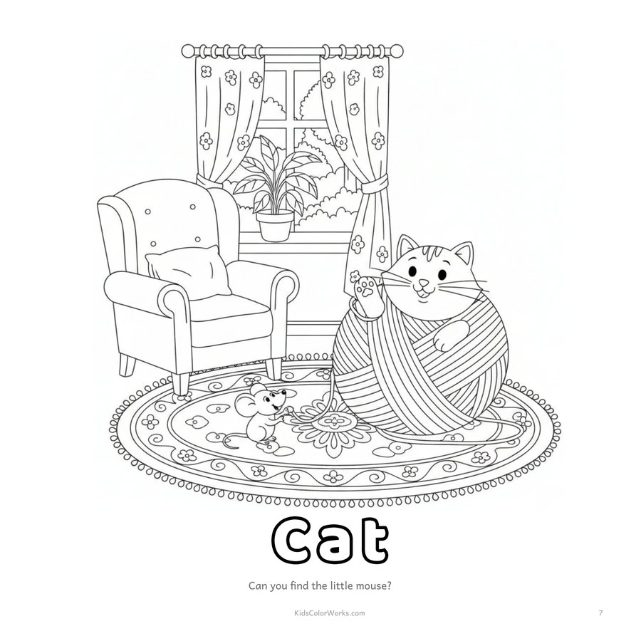 Bold & Easy Animals Coloring Book for Kids Ages 2–5 — inside page 1