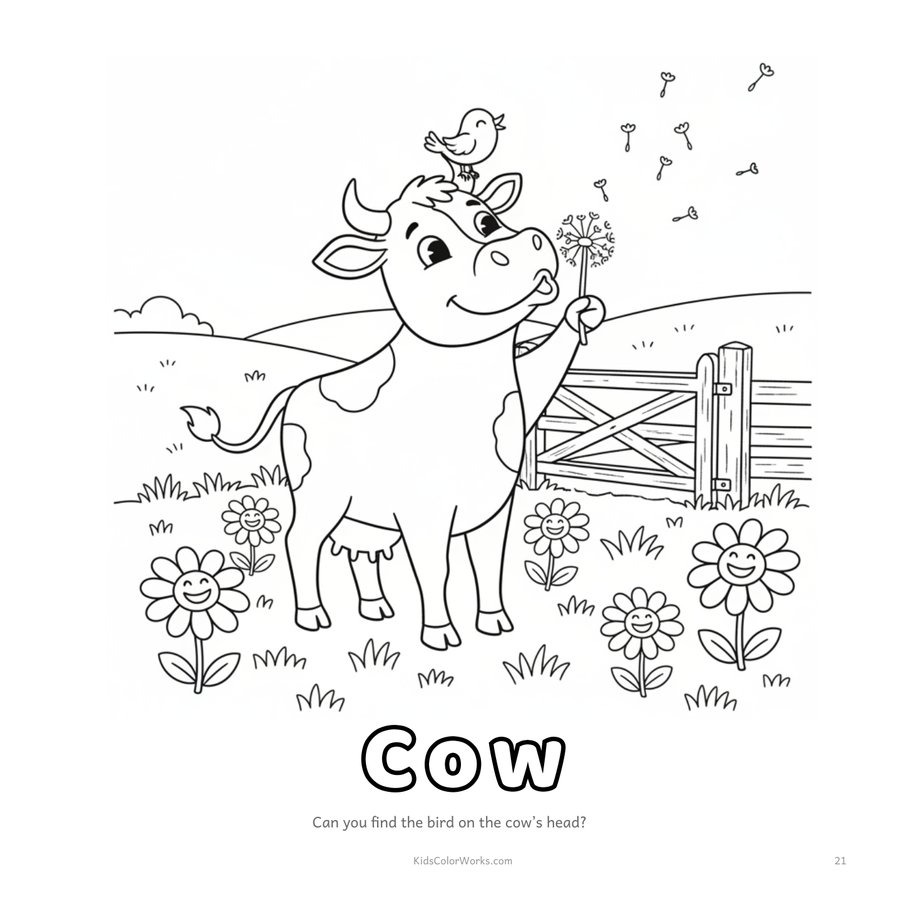 Bold & Easy Animals Coloring Book for Kids Ages 2–5 — inside page 2