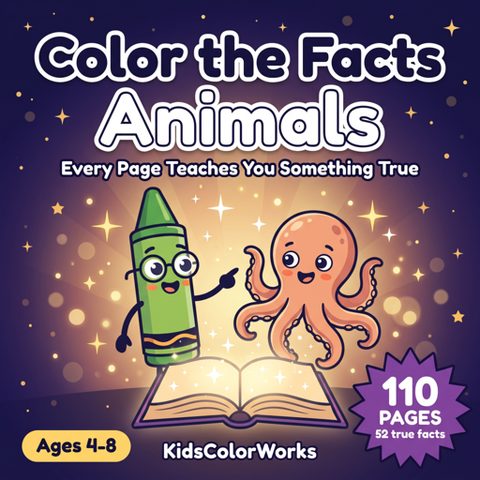Color the Facts: Animals — book cover