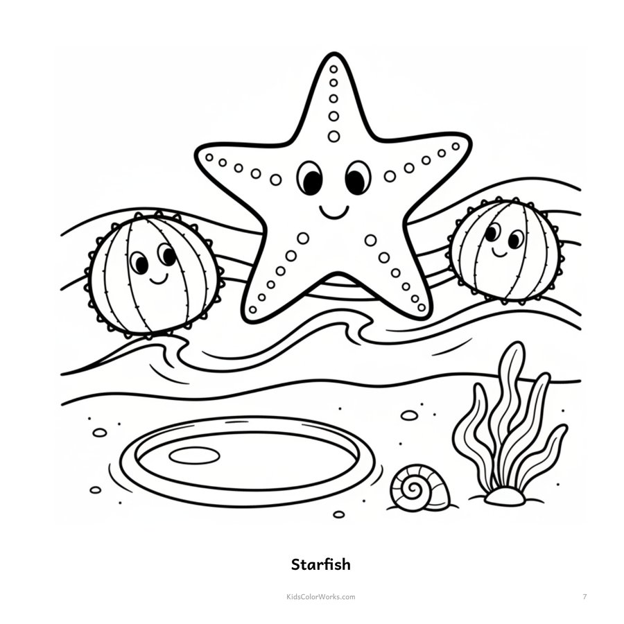 Ocean Animals Coloring Book for Kids Ages 3–6 — inside page 1