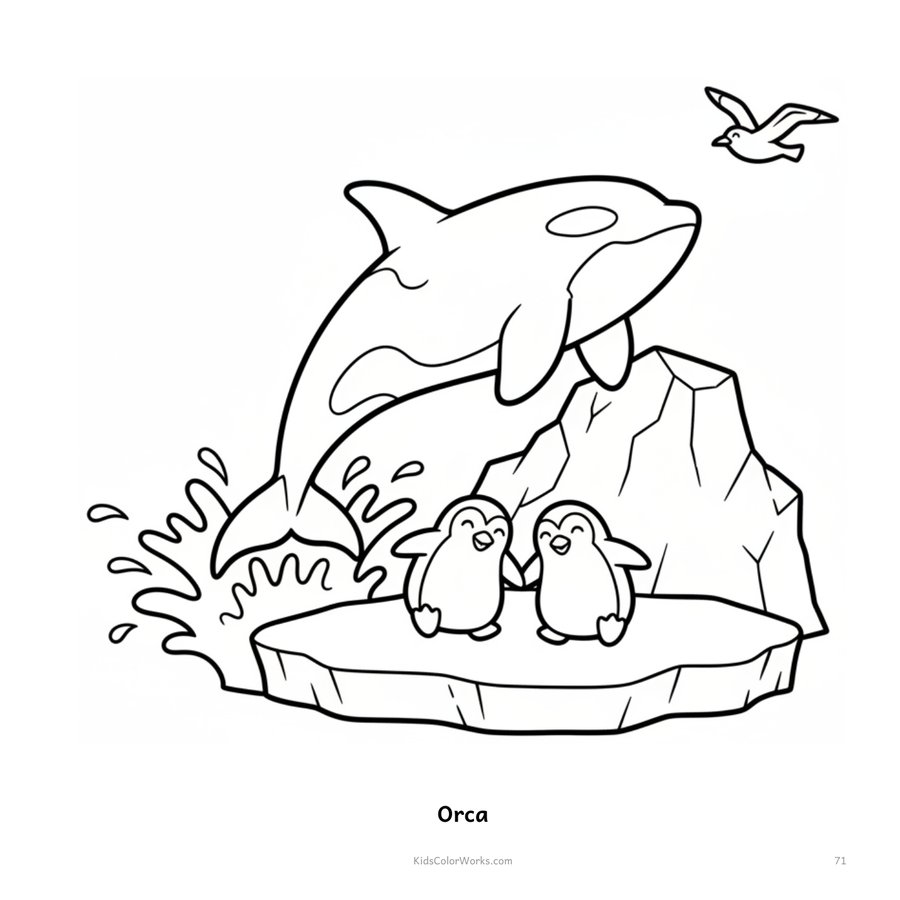 Ocean Animals Coloring Book for Kids Ages 3–6 — inside page 4