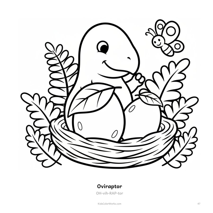 Dinosaur Coloring Book for Kids Ages 3–6 — inside page 4