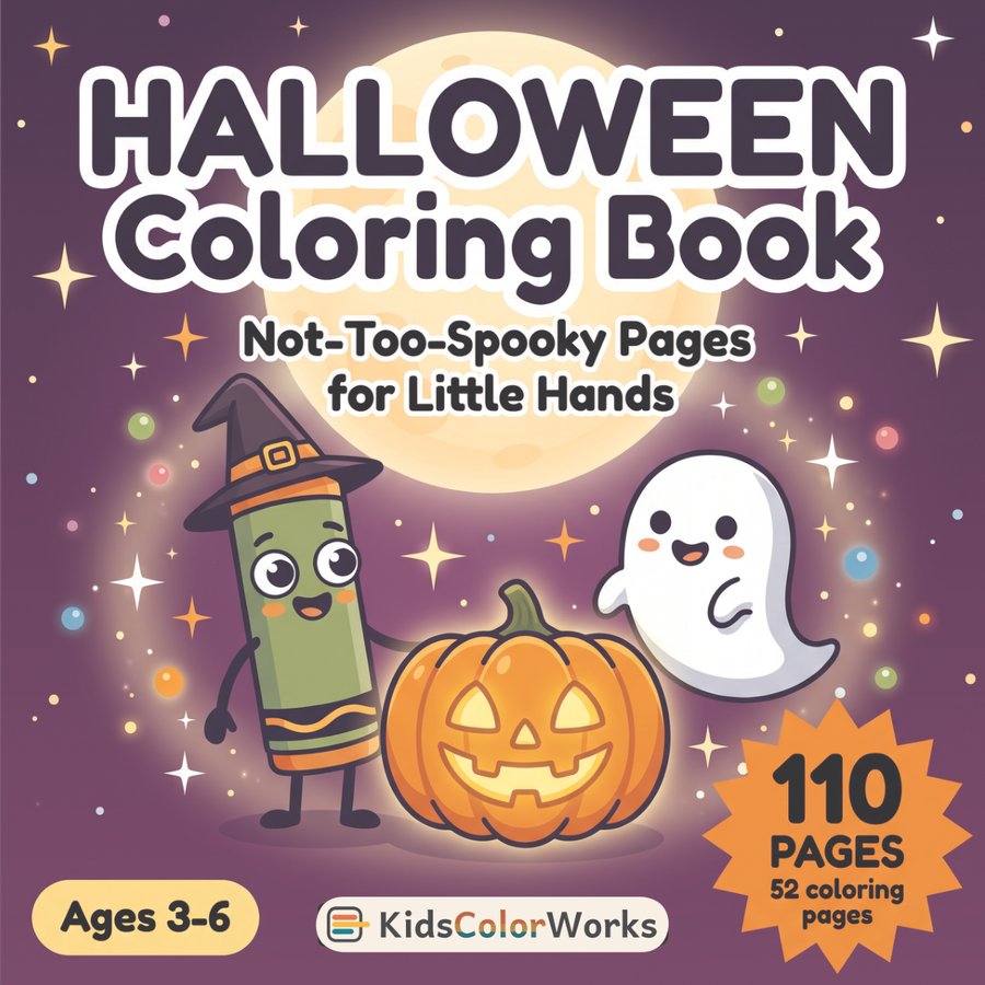 Halloween Coloring Book for Kids Ages 3–6 — front cover