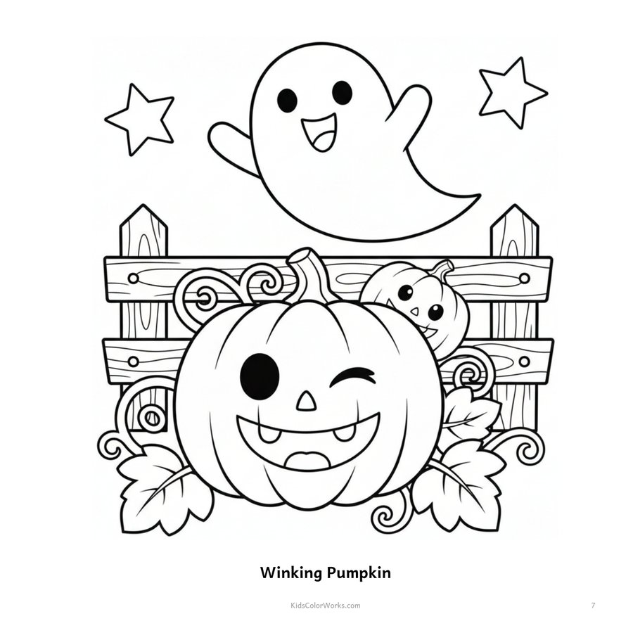 Halloween Coloring Book for Kids Ages 3–6 — inside page 1