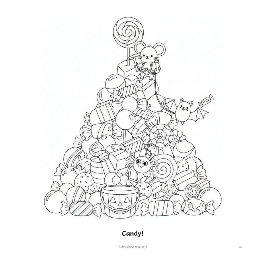 Halloween Coloring Book for Kids Ages 3–6 — inside page 2