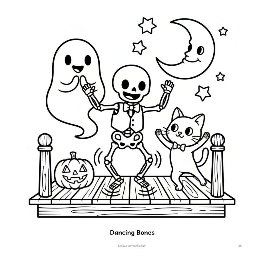 Halloween Coloring Book for Kids Ages 3–6 — inside page 3