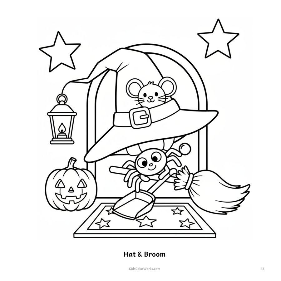 Halloween Coloring Book for Kids Ages 3–6 — inside page 4