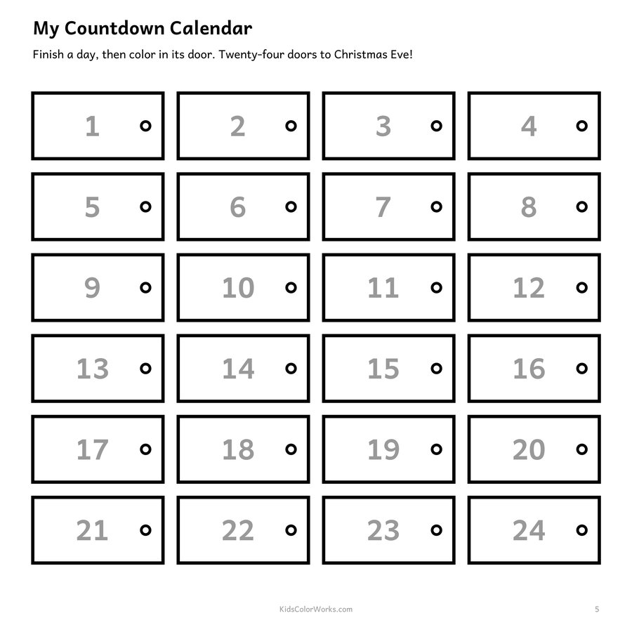 Countdown to Christmas — inside page 1