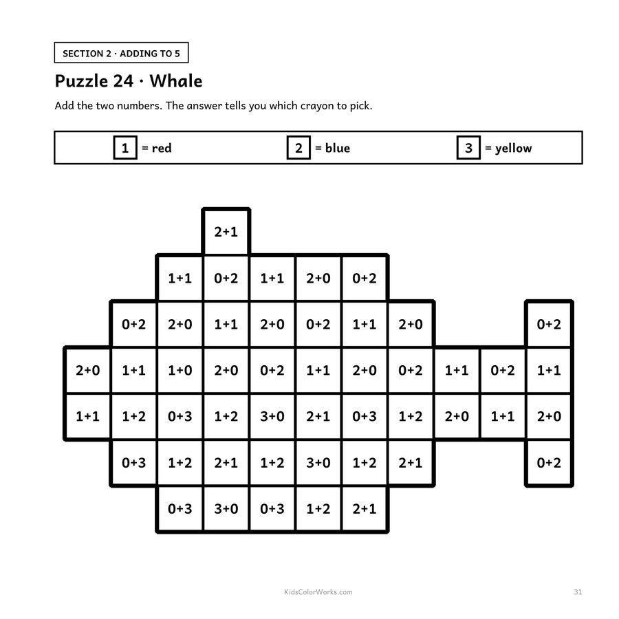 Color-by-Number Math — inside page 2