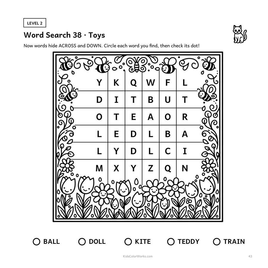Word Search for Kids — inside page 3