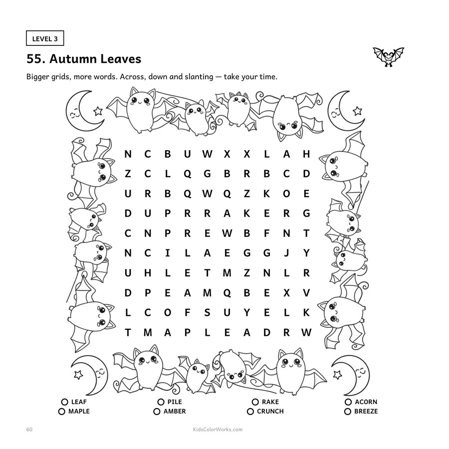 Halloween Word Search — inside page 4