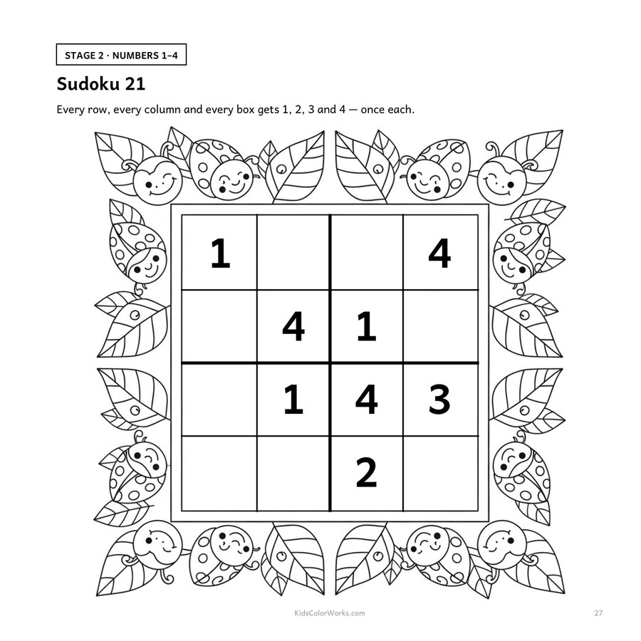 My First Sudoku — inside page 2