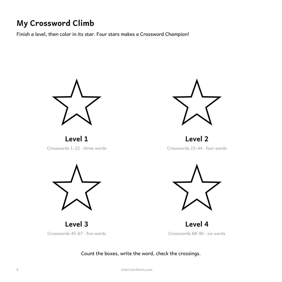 My First Crossword — inside page 1