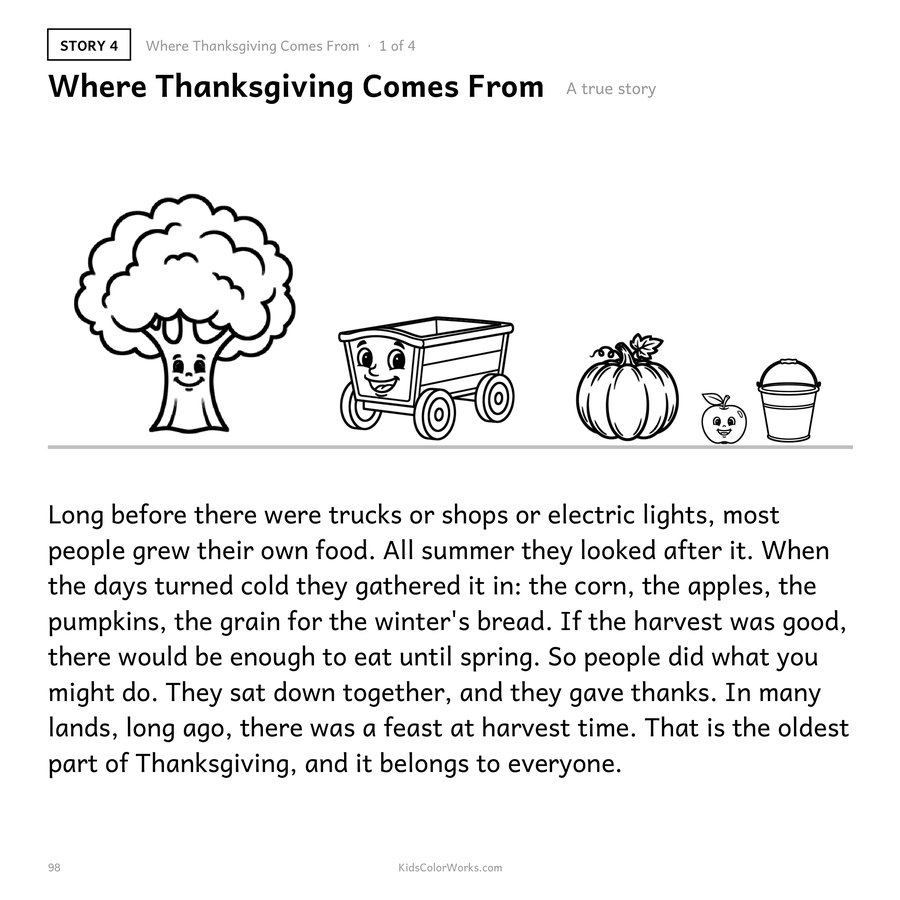 The Thanksgiving Activity Book — inside page 4